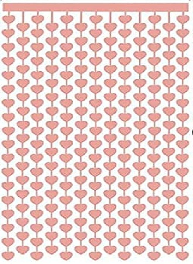 WOLFANO Rose Gold Heart Shape Decorative Curtain for Kids Birthday, DJ, Disco Theme Party,6 ft Long - Image 2